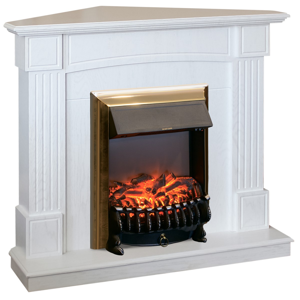 Электрокамин RealFlame  Andrea Corner WT с очагом Fobos Lux Brass