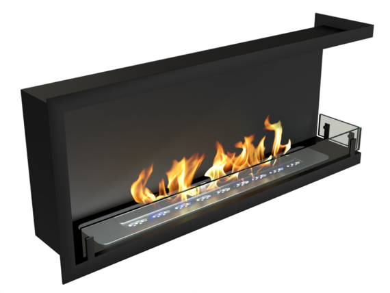Встраиваемый биокамин Zefire Contour угловой 1100 правый (Estetic Flame)