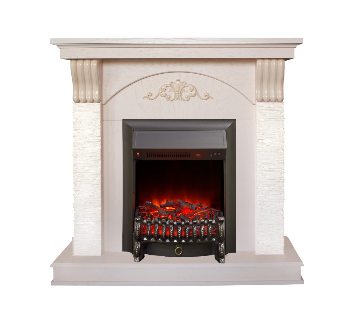 Электрокамин RealFlame Corfino WT с Fobos Lux BR S/ BL S