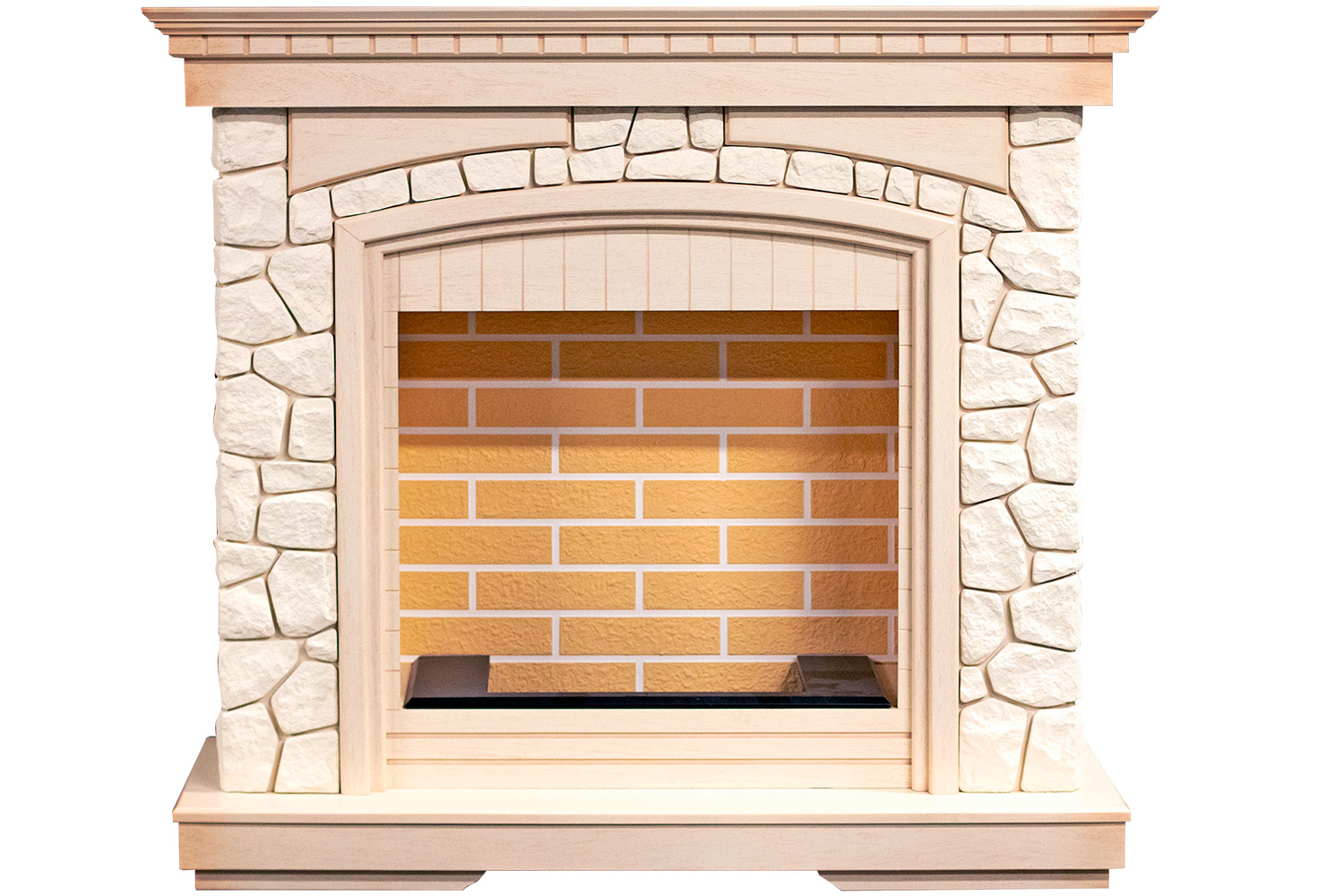 Портал Dimplex Glasgow - Слоновая кость с патиной/Белый