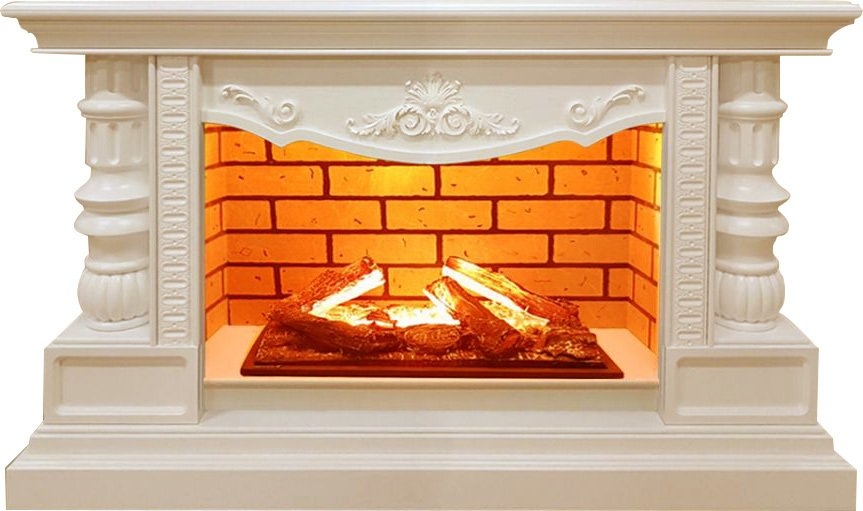 Каминокомплект Glenrich Консул Hota 3D слоновая кость
