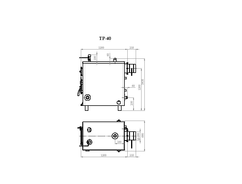 Напольный твердотопливный котел Траян ТР-40-1КТ