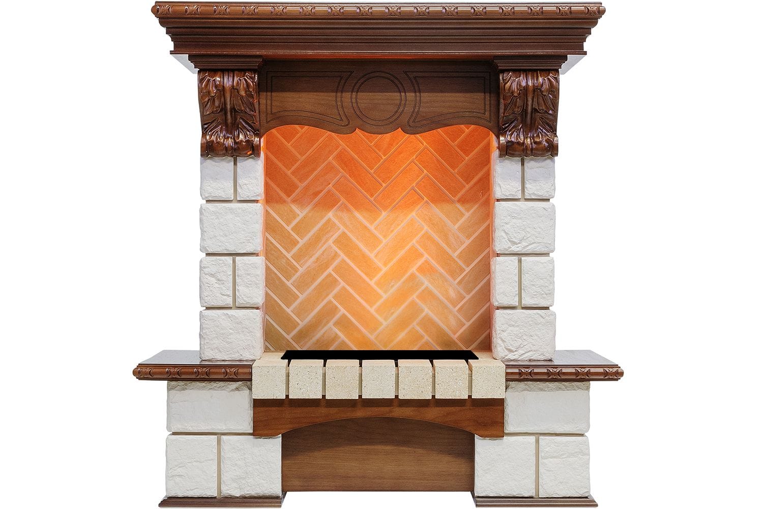 Каминокомплект Dimplex Pierre Luxe - Дуб / Шампань (Высота 975мм) с очагом Cassette 400 NH