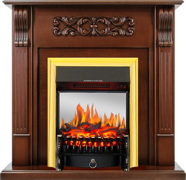 Каминокомплект Royal Flame  Venice - Махагон коричневый антик с очагом Fobos FX M Brass