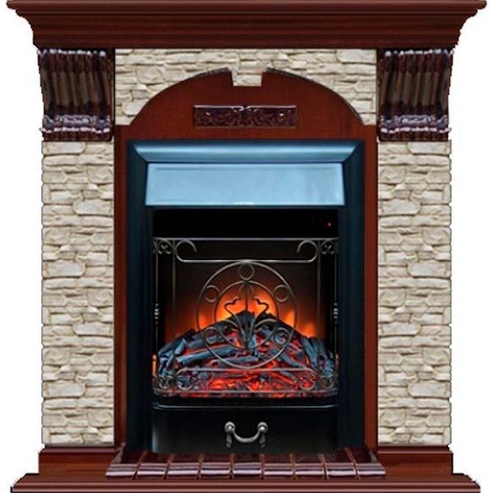 Каминокомплект Glenrich Арочный Грот однотонный (Magestic)