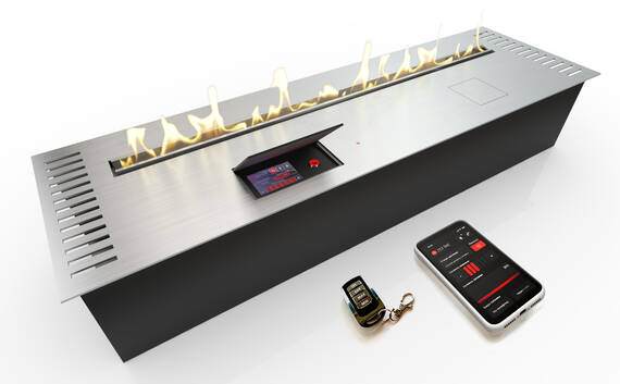 Автоматический биокамин ZeFire М 1000 шлифованный с ДУ