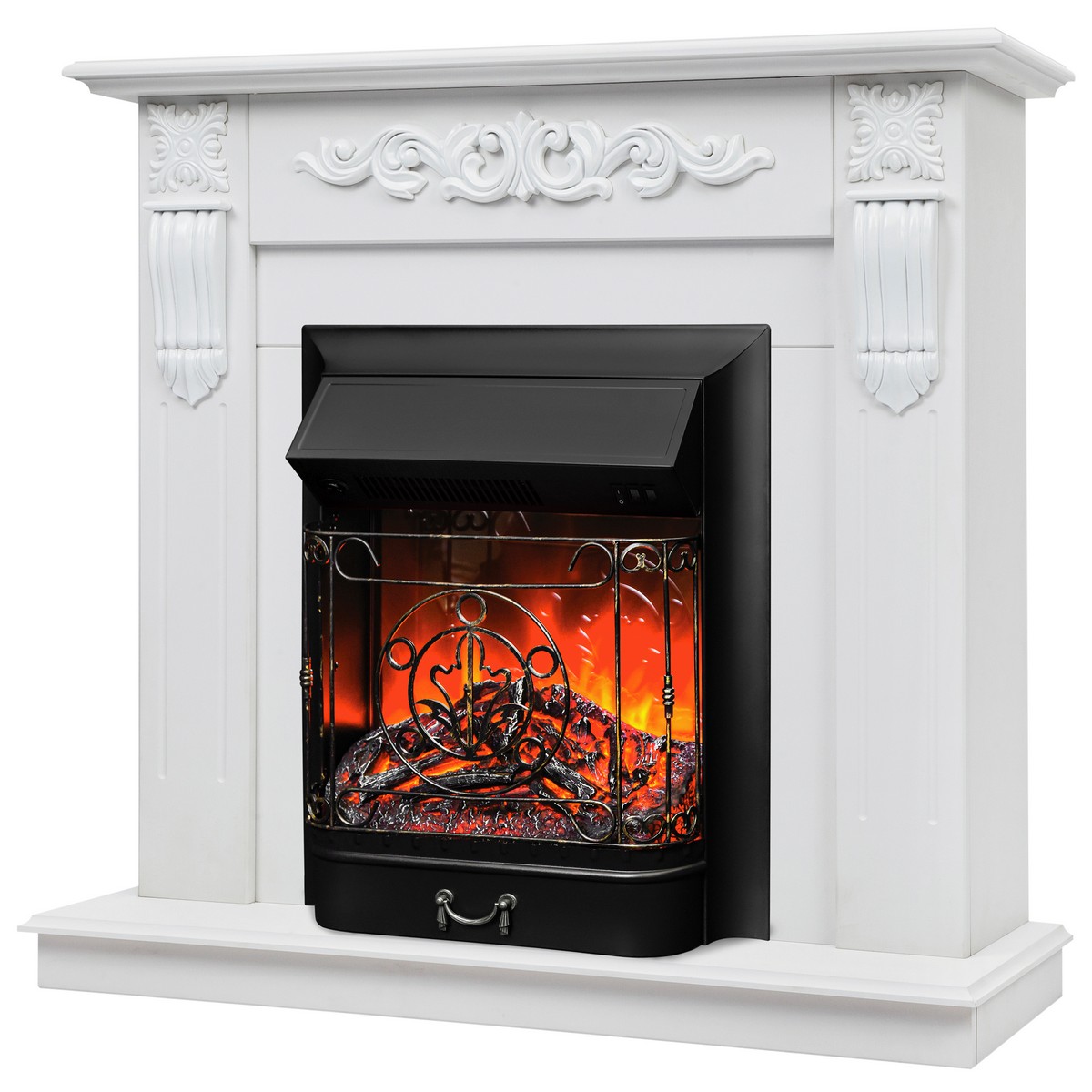 Электрокамин RealFlame  Dominica WT с очагом Majestic Lux Black