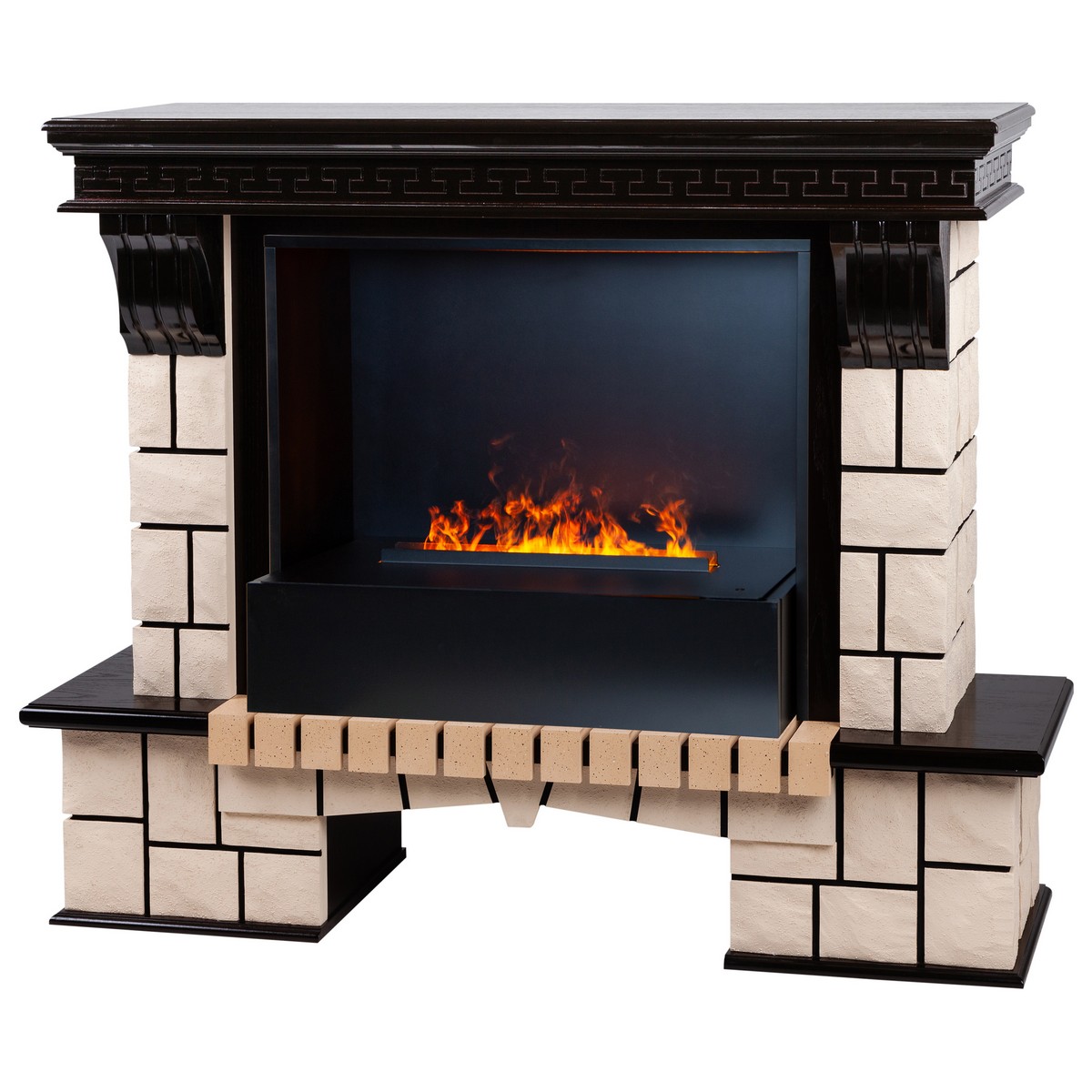 Электрокамин RealFlame  Stone 26 AO с очагом 3D Cassette 630 Black Panel