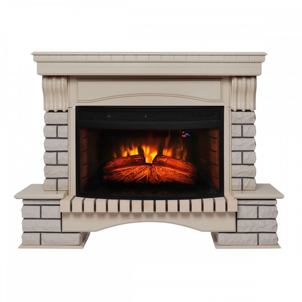 Электрокамин RealFlame  Country 33/33W WT с очагом Firespace 33W