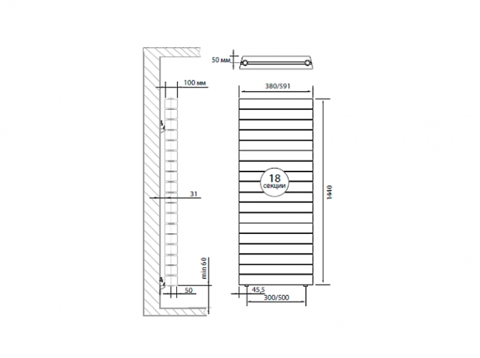 Радиатор Royal Thermo PianoForte Tower Silver Satin - 18 секц.