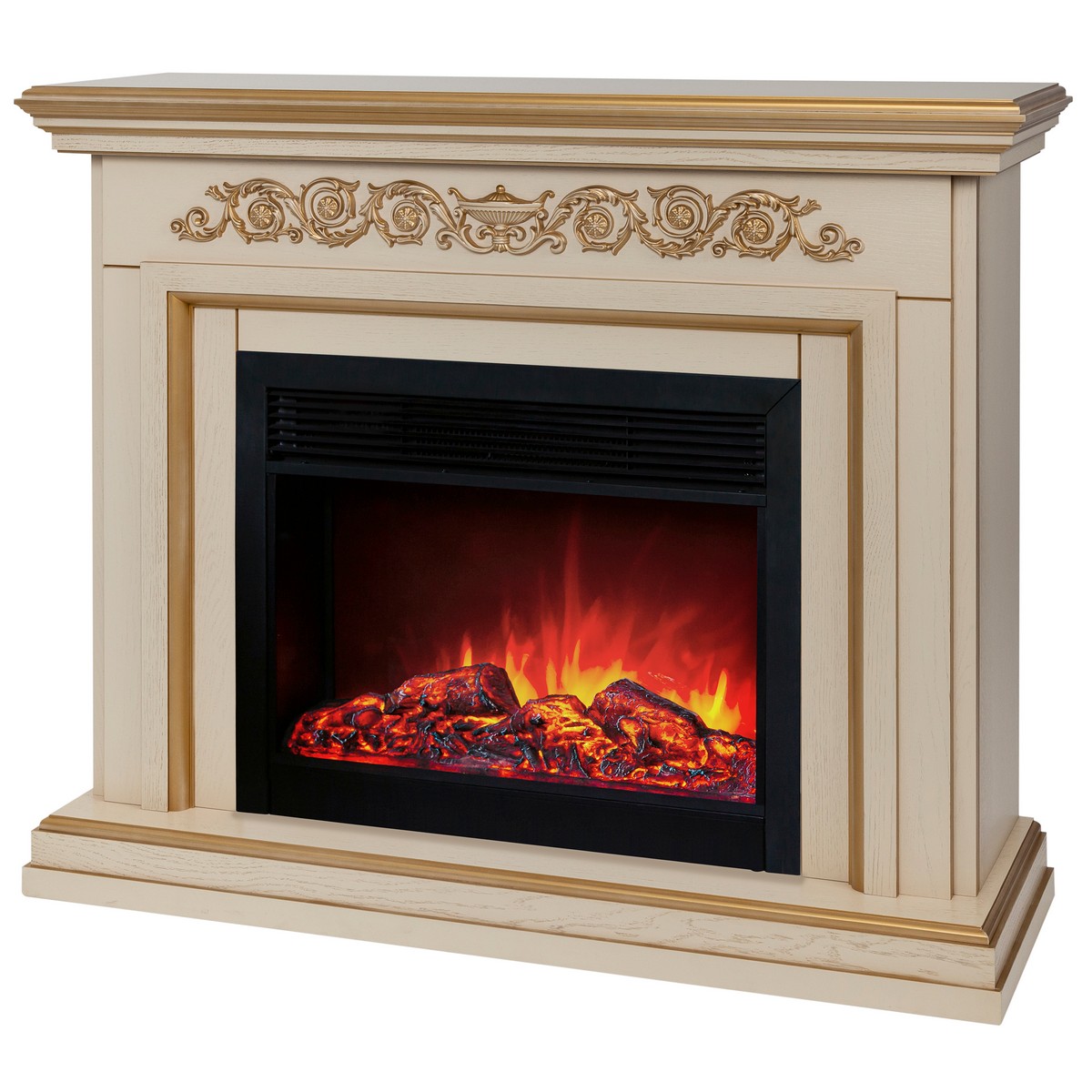 Электрокамин RealFlame  Leticia 26 WT-619G с очагом Moonblaze Deluxe Black