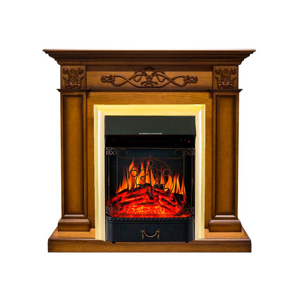 Каминокомплект Royal Flame  Verona - Дуб антик с очагом Majestic FX Brass