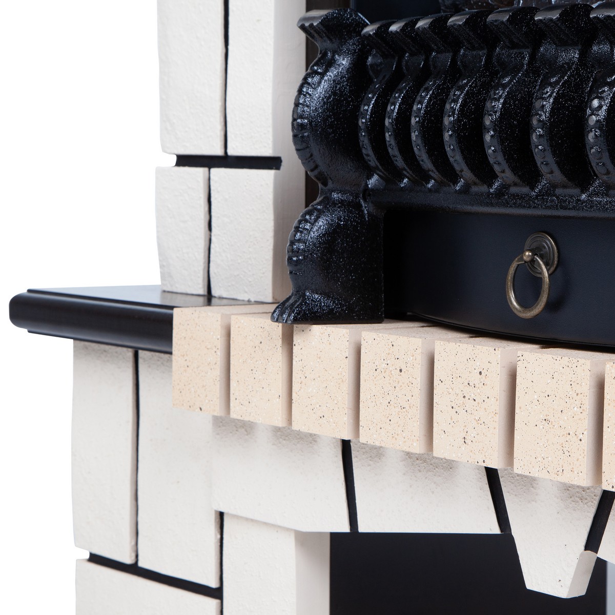 Электрокамин RealFlame Stone STD AO с очагом Fobos Lux Black