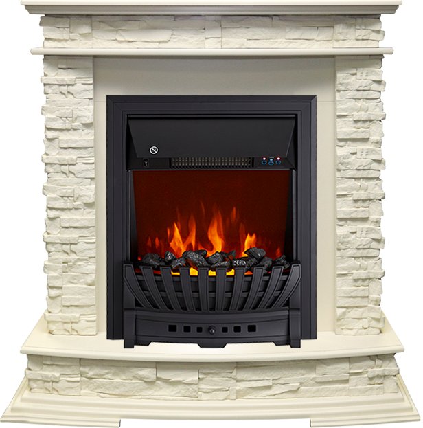 Каминокомплект Royal Flame  Luzern - Слоновая кость с очагом Aspen Black