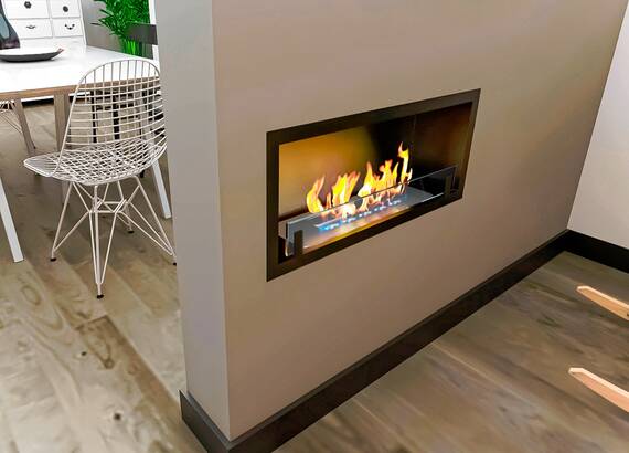 Встраиваемый биокамин Zefire Fest 700 со стеклом (Estetic Flame)