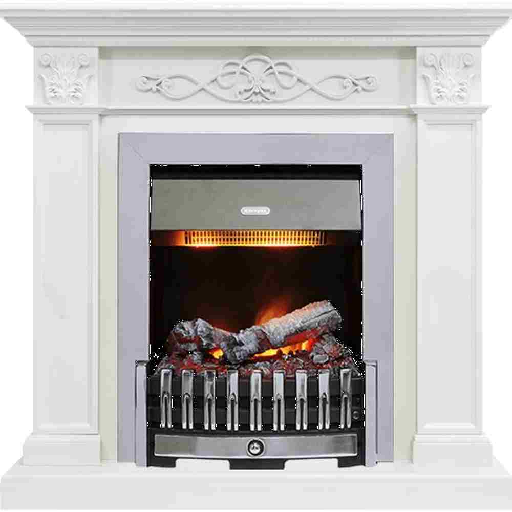 Каминокомплект Dimplex Verona - Белый дуб с очагом Danville Chrome FB2