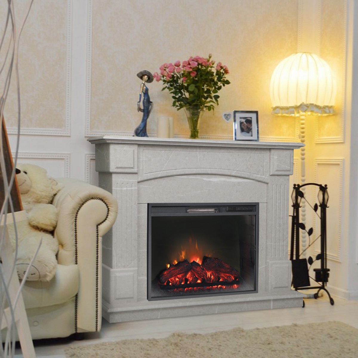 Электрокамин RealFlame  Carolina 24/25,5 WT-F714 с очагом Sparta 25,5