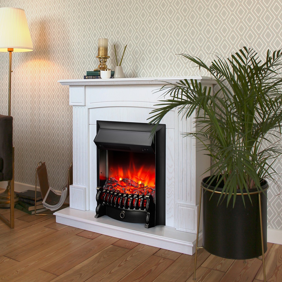 Электрокамин RealFlame  Andrea WT с очагом Fobos Lux Black