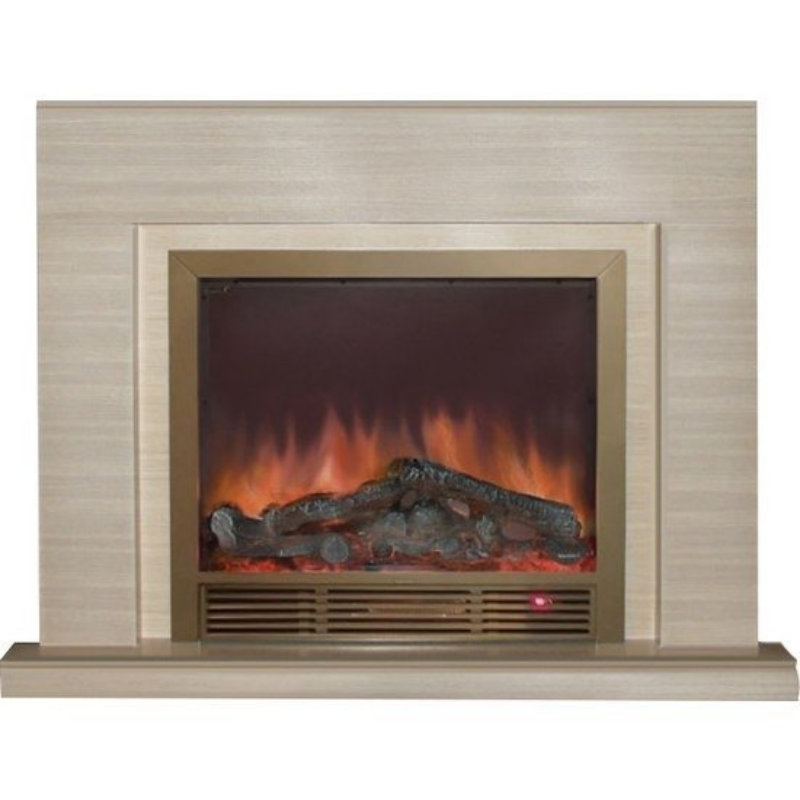 Каминокомплект Glenrich Астория Delux 39 Sharm39 brass дуб