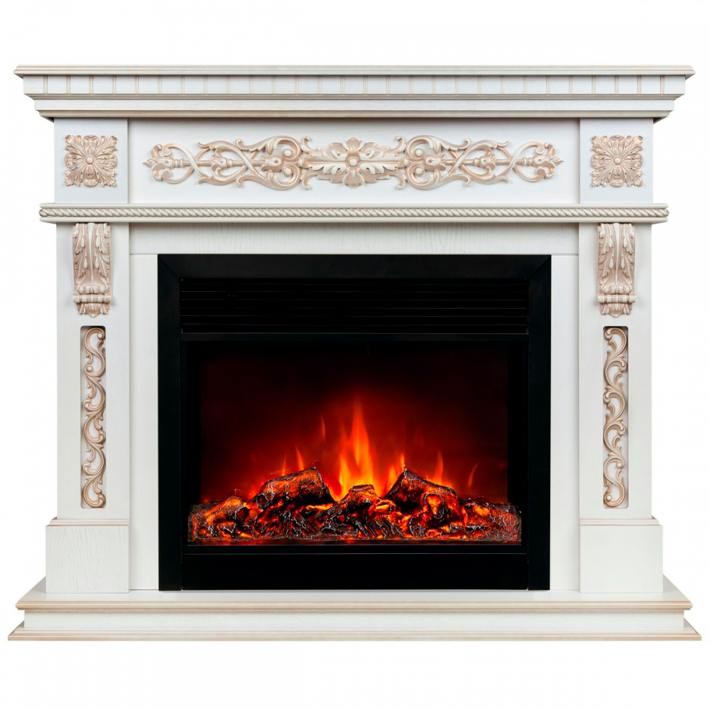 Электрокамин RealFlame  Estella 25,5/26 WT с очагом Moonblaze Deluxe Black