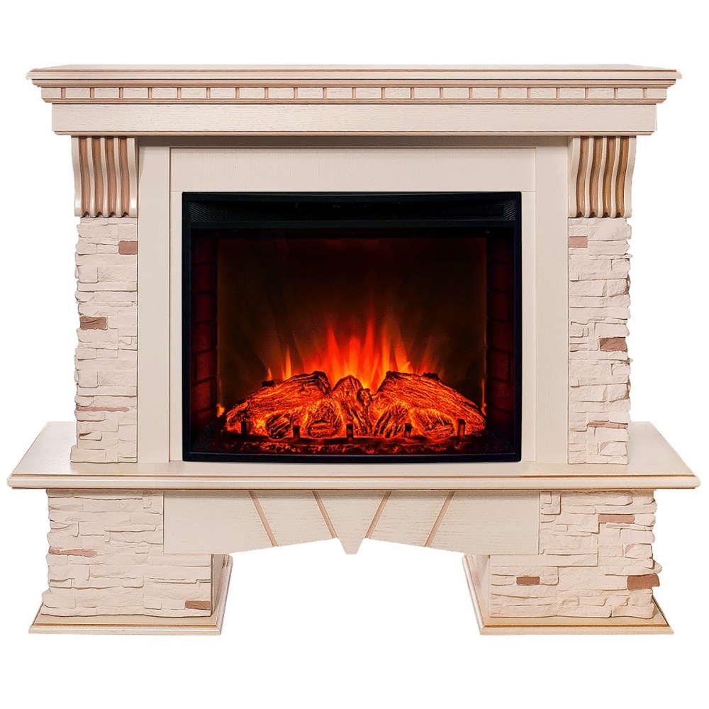 Электрокамин RealFlame Sorento 25,5/26 WT с очагом Evrika 25,5