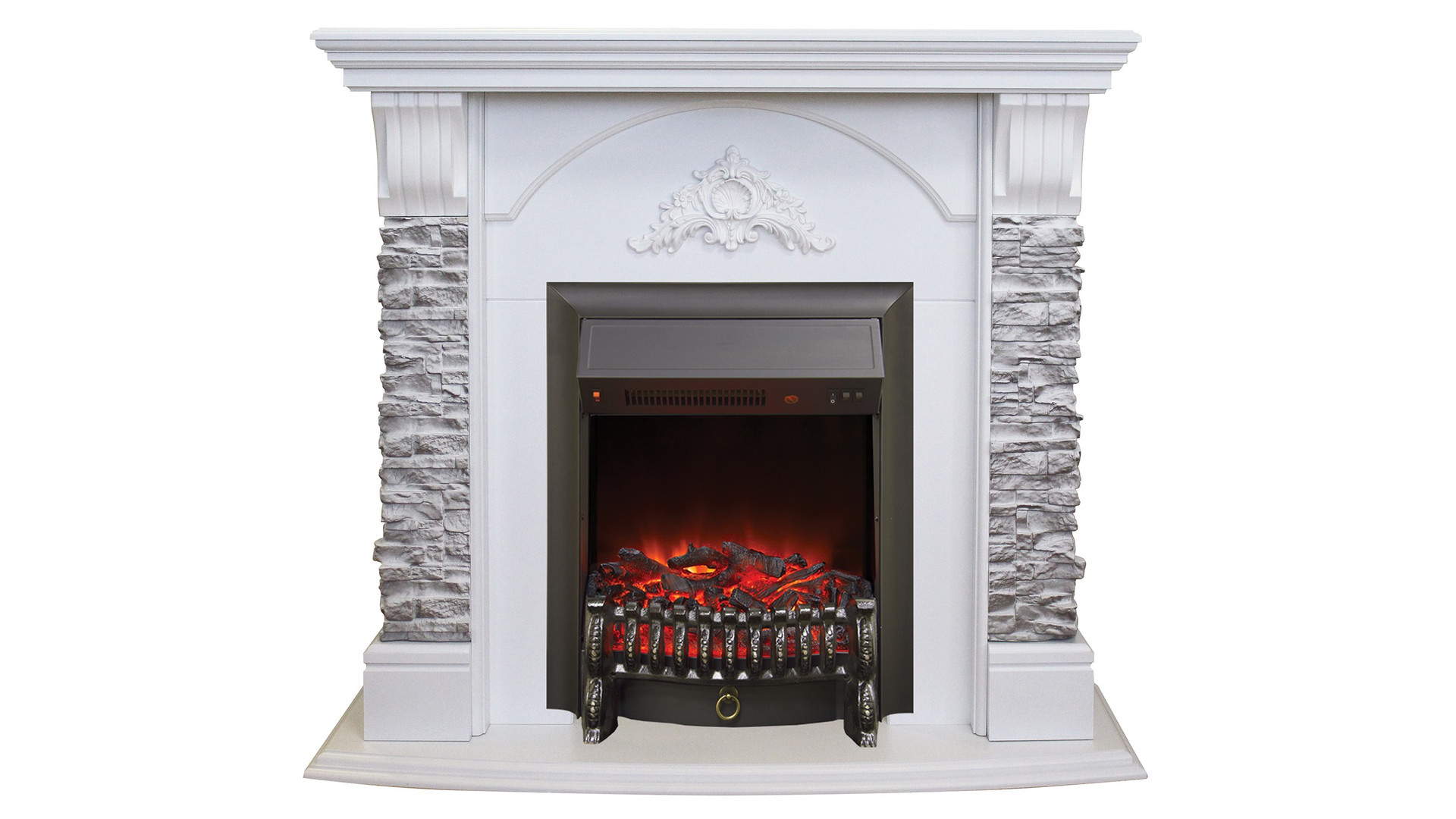 Электрокамин RealFlame  Athena WT GR с Fobos Lux BL