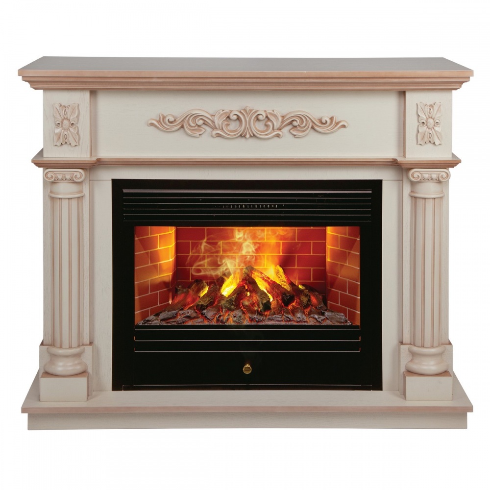 Электрокамин RealFlame  Silvia 26 WT-619B с очагом 3D Novara