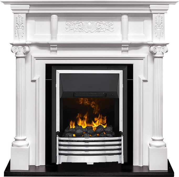Каминокомплект Dimplex Oxford - Белый с очагом Flagstaff