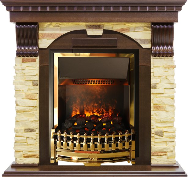 Каминокомплект Dimplex Dublin угловой - Темный дуб / Сланец с очагом Atherton