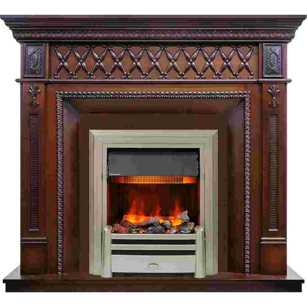 Каминокомплект Dimplex Alexandria - Махагон коричневый антик с очагом Chesford