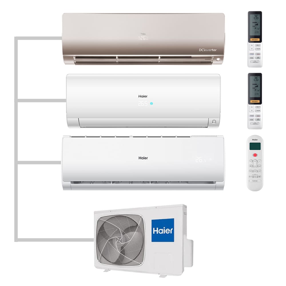 Мульти сплит-система настенная Haier AS25S2SF2FA-G / AS25S2SF2FA-W / AS07TS6HRA-M / 3U70S2SR5FA Inverter
