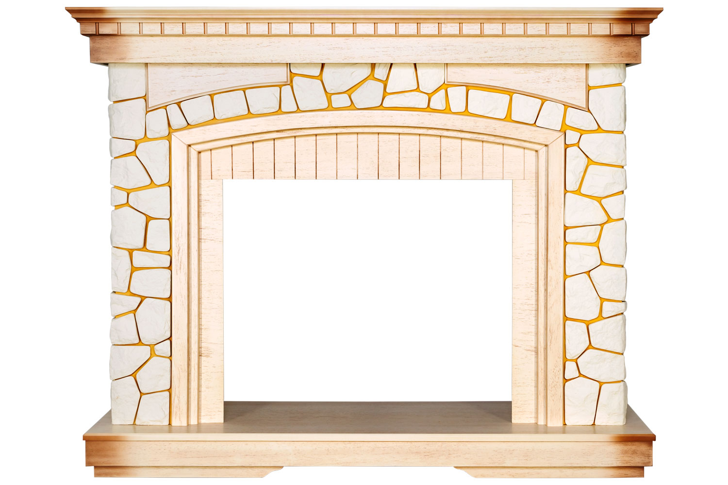 Каминокомплект Dimplex Glasgow - Слоновая кость, патина / Шампань (Высота 1070мм) с очагом Symphony 26'' DF2608-INT