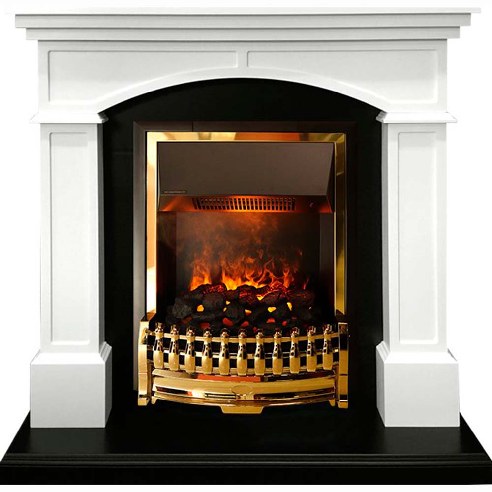 Каминокомплект Dimplex Langford - Белый с черным с очагом Atherton