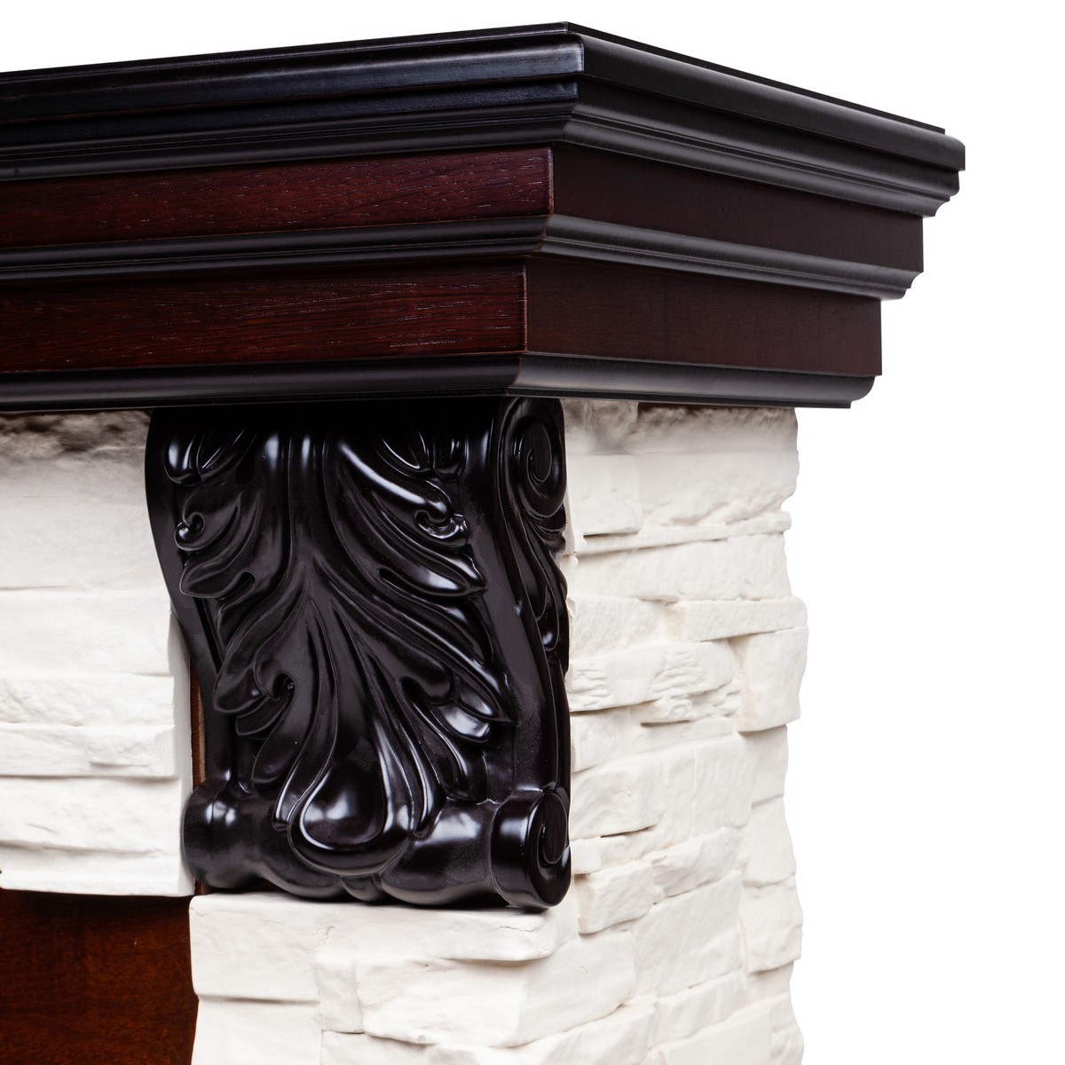 Электрокамин RealFlame  Dublin Lux AO с очагом Majestic Lux Brass