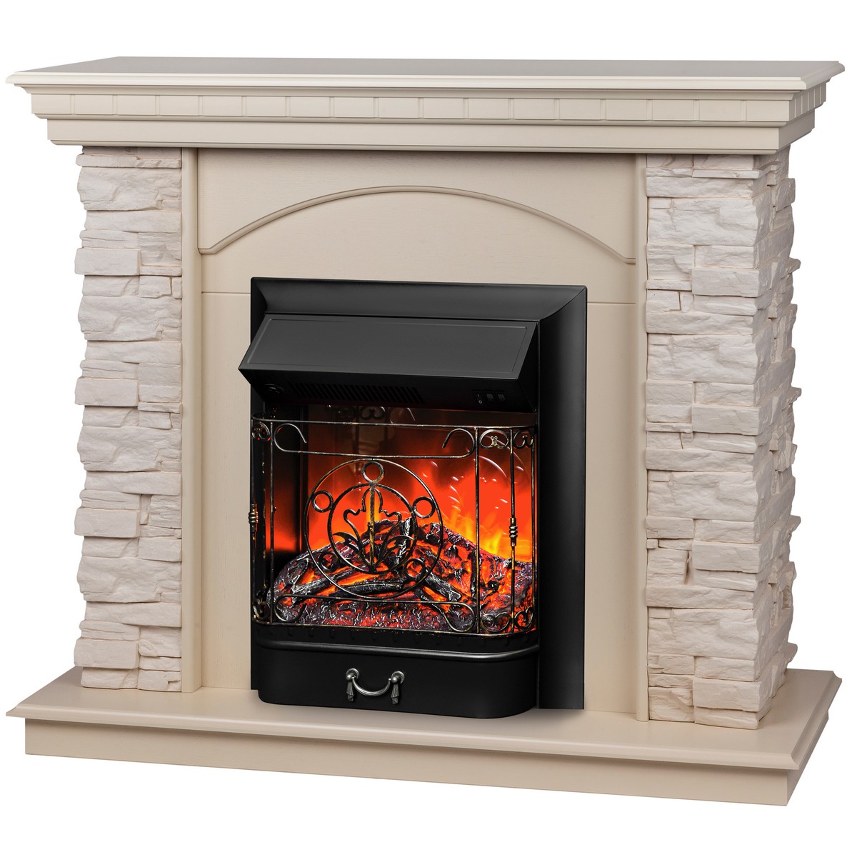 Электрокамин RealFlame  Elford WT с очагом Majestic Lux Black