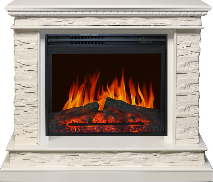 Каминокомплект Royal Flame  Calgary - Белый / Сланец белый с очагом Jupiter FX New