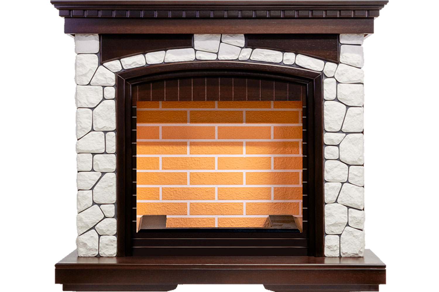 Портал Dimplex Glasgow - Темный дуб/Белый (Высота 1080 мм)