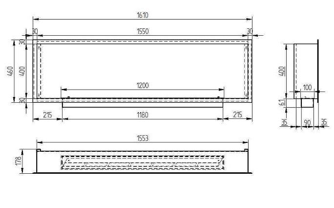 Биокамин Zefire Flagman 1600