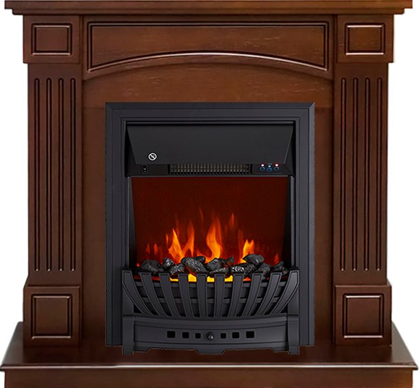 Каминокомплект Royal Flame  Boston - Темный дуб (Высота 92.5см) с очагом Aspen Black