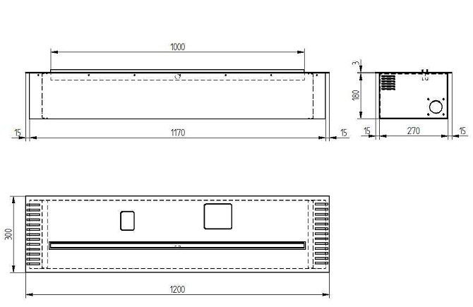Биокамин автоматический Zefire 1200 черный
