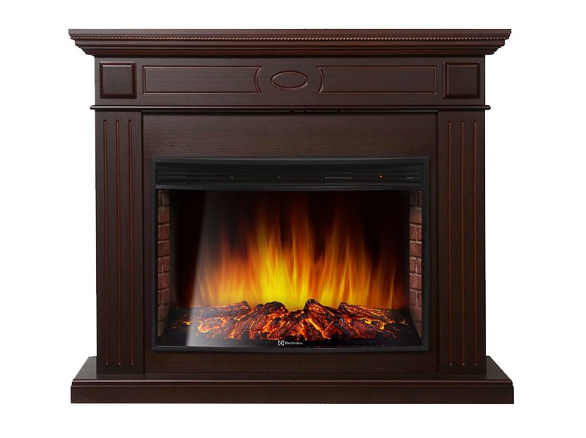 Каминокомплект Electrolux Bianco 30 с очагом EFP/P-3320RLS шпон темный дуб