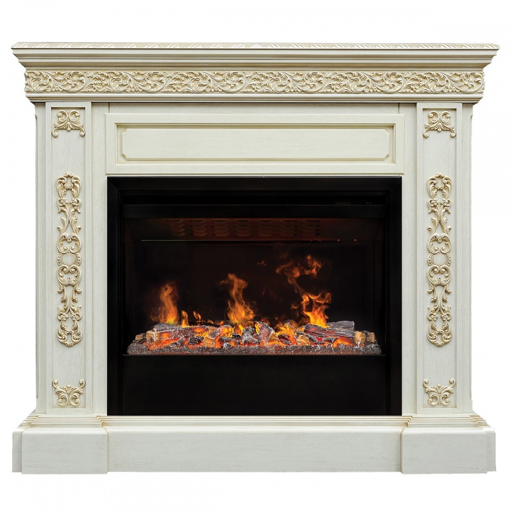 Электрокамин RealFlame  Ekaterina 26 WT с очагом 3D Helios 26 SBG