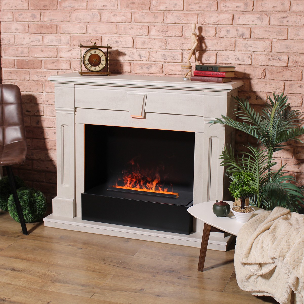 Электрокамин RealFlame  Kellie 25,5/26 WT с очагом 3D Cassette 630 Black Panel