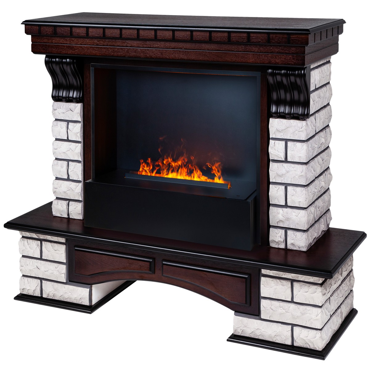 Электрокамин RealFlame  Country Rock 26 AO с очагом 3D Cassette 630 Black Panel