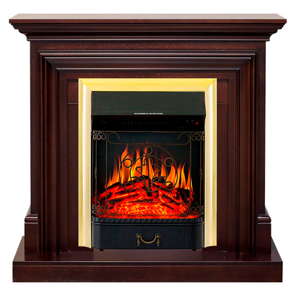 Каминокомплект Royal Flame  Bradford - Темный дуб с очагом Majestic FX Brass