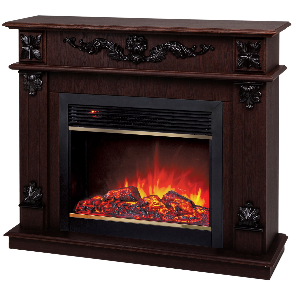 Электрокамин RealFlame Philadelphia 25,5/26 DN с очагом Moonblaze Deluxe Brass