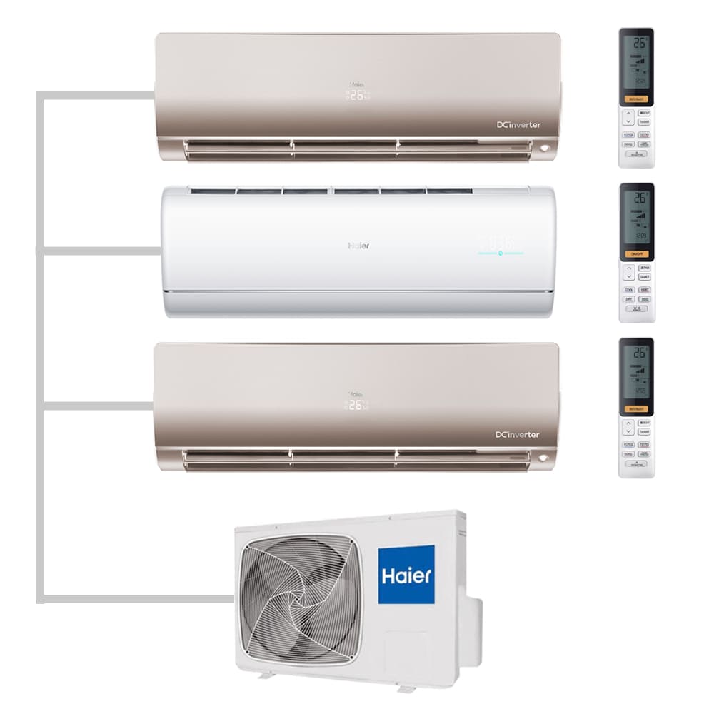 Мульти сплит-система настенная Haier AS25S2SJ2FA-W / AS35S2SF2FA-G / AS25S2SF2FA-G / 3U70S2SR5FA Inverter