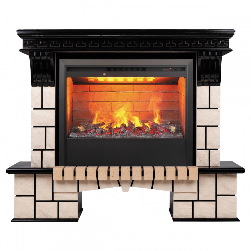 Электрокамин RealFlame  Stone 26 AO с очагом 3D Helios 26