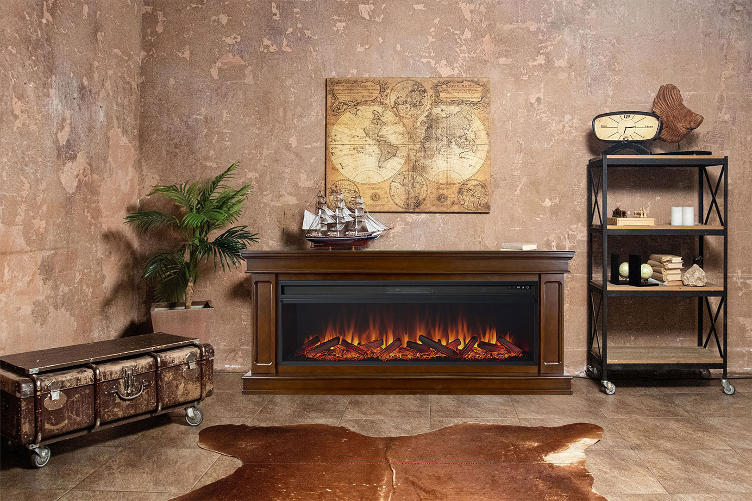 Каминокомплект Royal Flame  Geneva 60 - Белый с очагом Vision 60 LOG LED