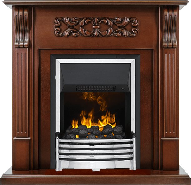 Каминокомплект Dimplex Venice - Махагон коричневый антик с очагом Flagstaff